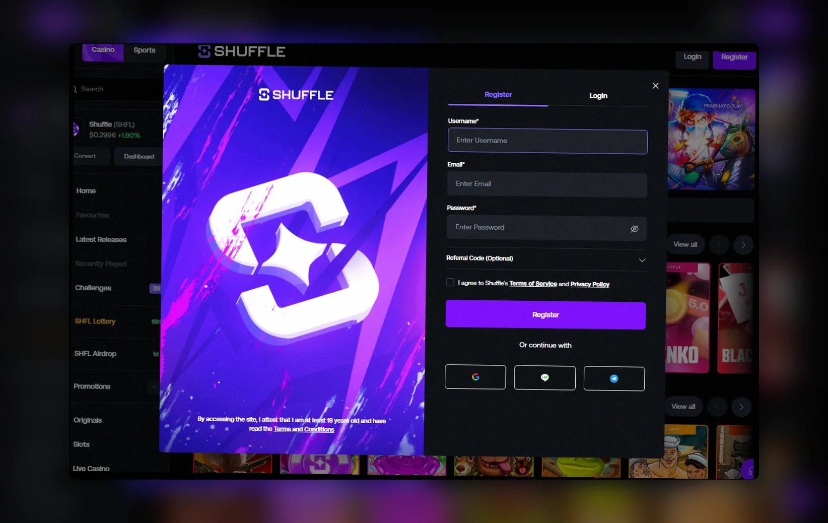 Shuffle Kaszino wallet Magyarország